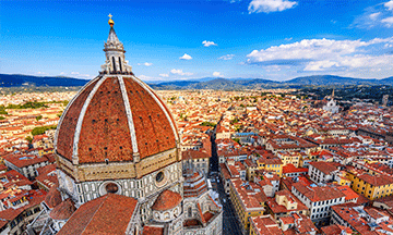 Vista de Siena, en Italia